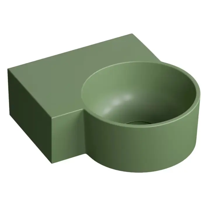 Ovo m+ umywalka nablatowa/wisząca - lewa, 33 x 34 cm, olive mat OVO335UWLOL | Ostatnie dni