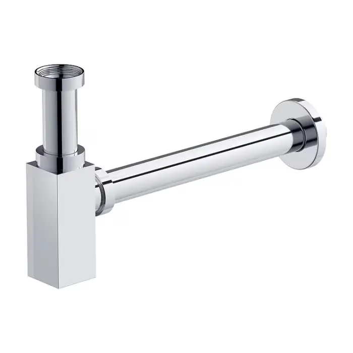 Syfon do umywalki kwadratowy chrom S951-717 | Premium