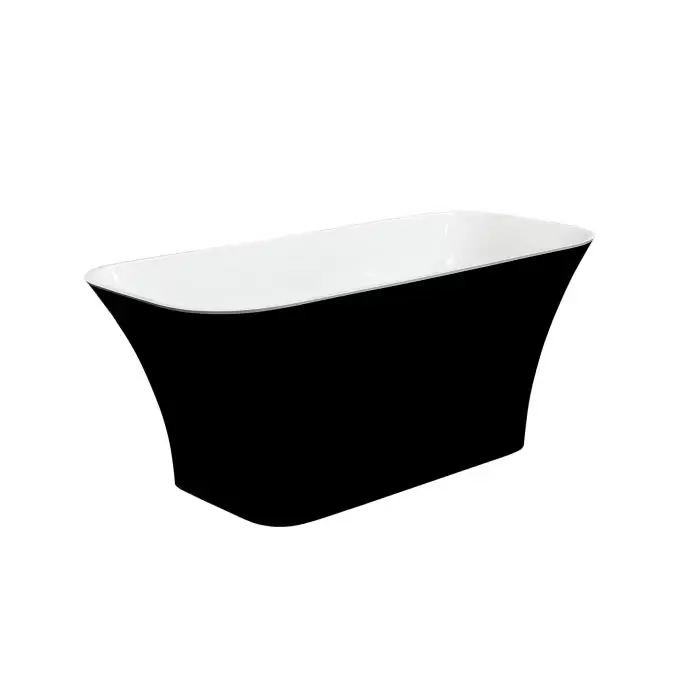 Assos black&white wanna wolnostojąca / klik-klak czarny czyszczony od góry 160 x 70 WMD-160-AWB | Cena obniżona