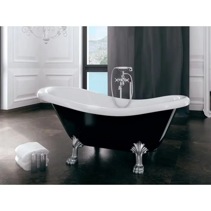 Nowa pozycja w ofercie - Otylia black&white wanna wolnostojąca 170 x 77 nogi złote WKO-170-BWG