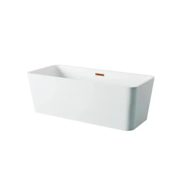 Bestseller - Wanna wolnostojąca roma white/biała z korkiem w kolorze copper/miedzianym 170 x 80 cm J0101060101-1
