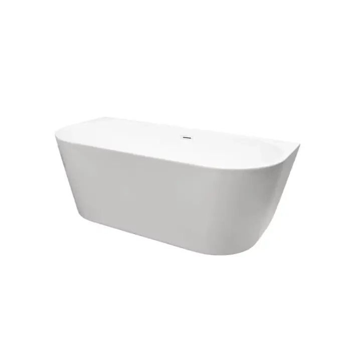 Wyprzedaż - Wanna wolnostojąca przyścienna viva white/biała z korkiem w kolorze white/białąy 160 x 75 cm J0101020102-2