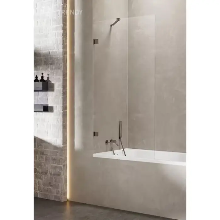 Parawan nawannowy avexa gunmetal brushed stały 80x150 szkło czyste 6mm active shield 2.0 EXK-3518 | Supercena