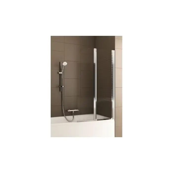 Tylko kilka sztuk | Modern 2 parawan 2-elementowy chrom mat / szkło bezpieczne 810-820mm / 1400mm 170-06963P