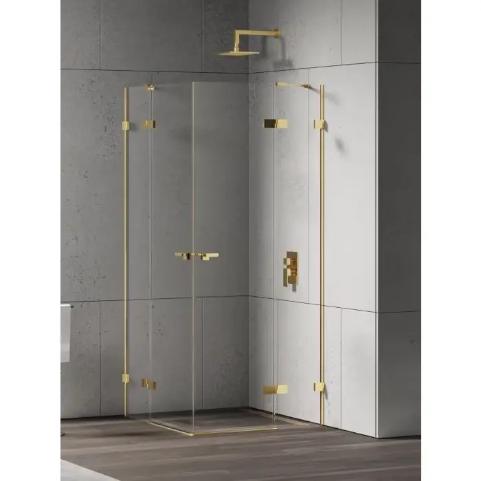 Kabina prysznicowa eventa gold shine 2d prostokątna 90x100x200 szkło czyste 8mm active shield 2.0 EXK-4756 | Oferta