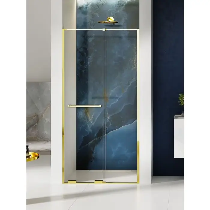 Świetna oferta | Nz4 drzwi wnękowe smart light gold 1d u 150x200 szkło czyste 8mm active shield 2.0 - wieszak EXK-6688