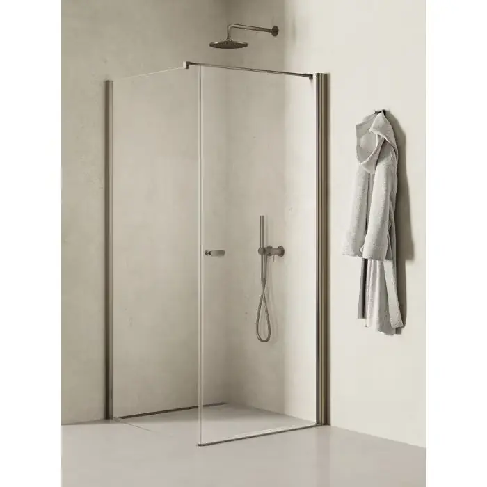 Nz2 kabina prysznicowa new soleo gunmetal brushed 1d prostokątna u 70x90x195 szkło czyste 6mm active shield - wsp. równoległy K-2127-WP - Oszczędź więcej