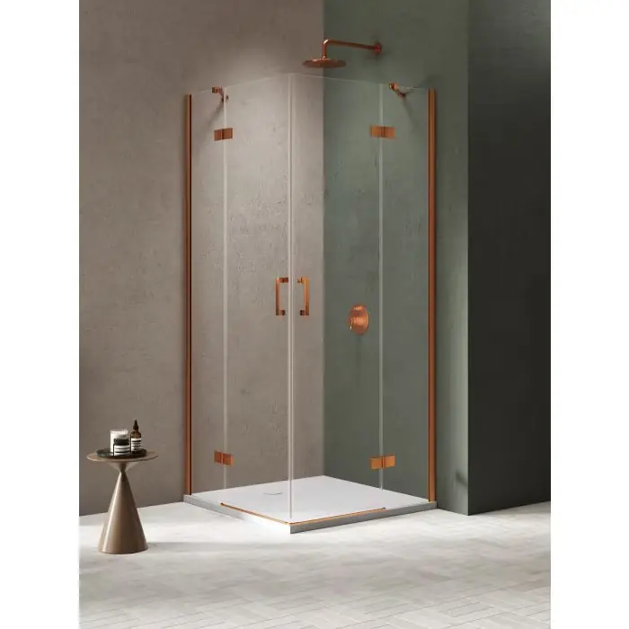Kabina nesta copper brushed 2d kwadratowa 90x90x200 czyste 6mm active shield 2.0 K-4656 | Tylko dziś
