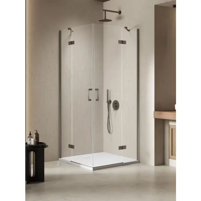 W sprzedaży - Nz4 kabina nesta gunmetal brushed 2d prostokątna 110x90x200 czyste 6mm active shield 2.0 K-4772
