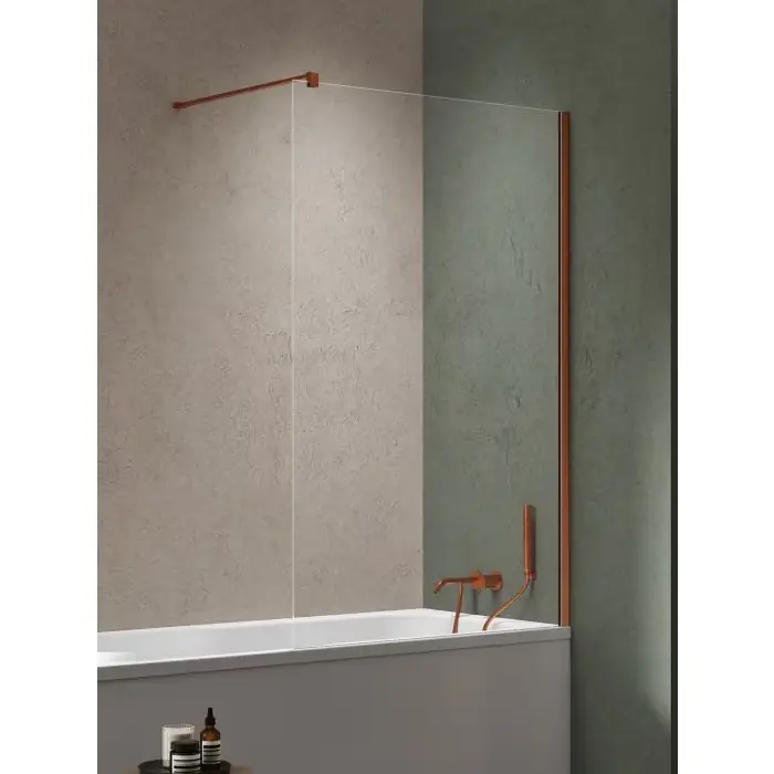 Nz4 parawan nawannowy nesta copper brushed stały u 50x140 szkło czyste 8mm active shield 2.0 - wsp. równoległy P-0215-WP - Bardzo popularny produkt