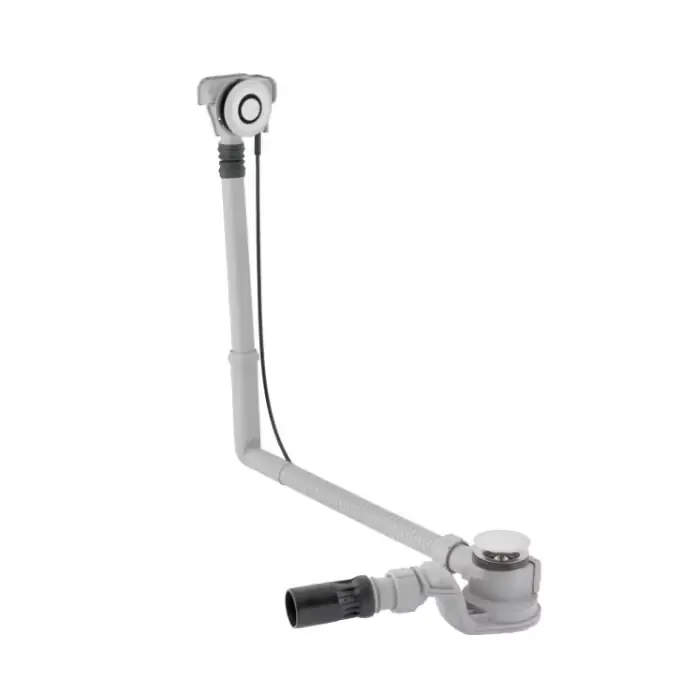 Na zamówienie - Zestaw odpływowo-przelewowy pushcontrol, d52, długość 50 cm, z zestawem wykończeniowym chrom błyszczący, d=40/50mm 150.751.21.6