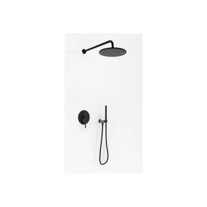 Ulubieniec klientów | Axel black komplet prysznicowy z deszczownicą 25cm QW210ABR25