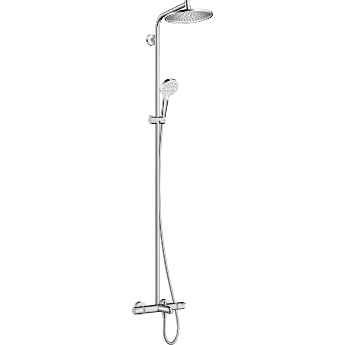 Crometta s komplet prysznicowy 240 1jet z termostatem, wannowy chrom 27320000 | Popularny produkt