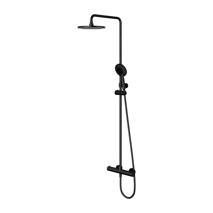 Wyjątkowa oferta - Y termostatyczny system prysznicowy natynkowy czarny mat Y1244NBL