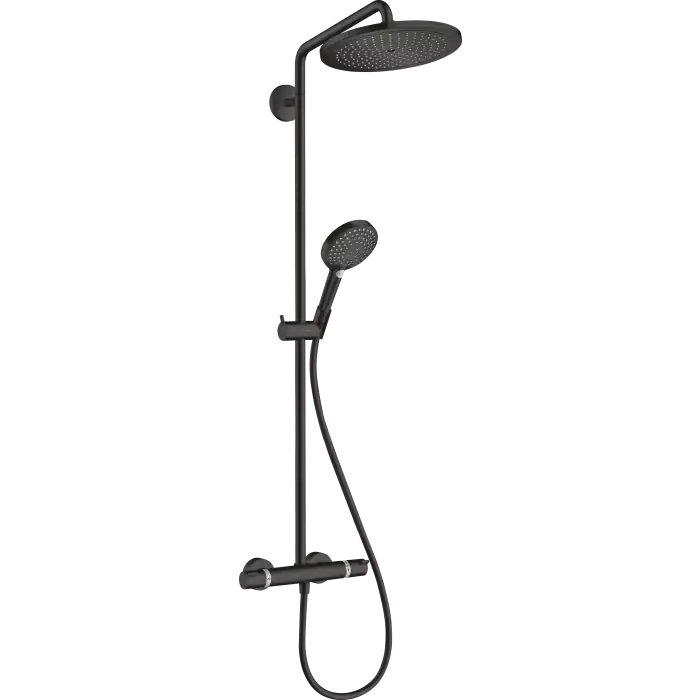 Croma select s komplet prysznicowy 280 1jet z termostatem i główką prysznicową raindance select s 120 3jet czarny matowy 26890670 | Nie przegap
