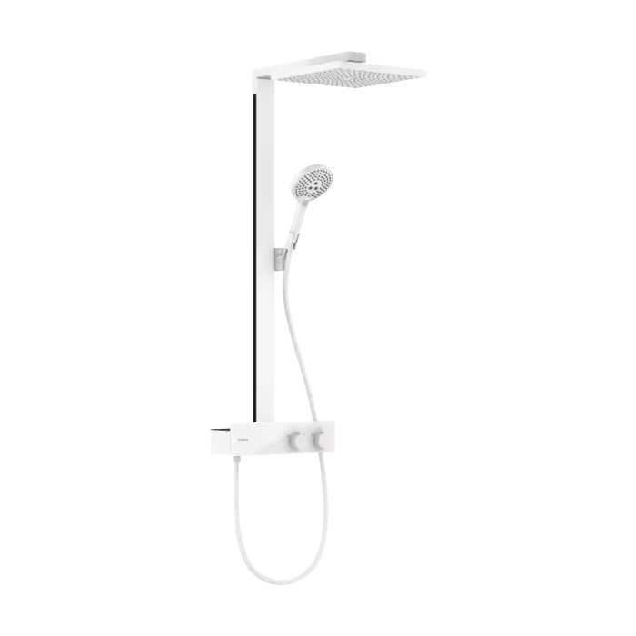 Wyprzedaż zapasów | Raindance e komplet prysznicowy 300 1jet ecosmart z termostatem showertablet 350 biały matowy 27362700