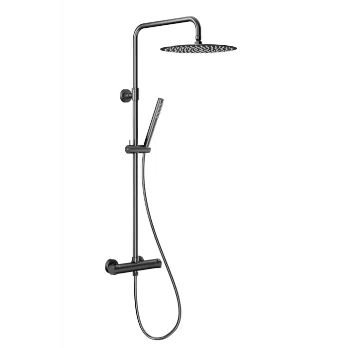 Moza deszczownia premium z baterią natryskową termostatyczną, pvd gun metal grey 5736-920-61 - Wyjątkowa oferta