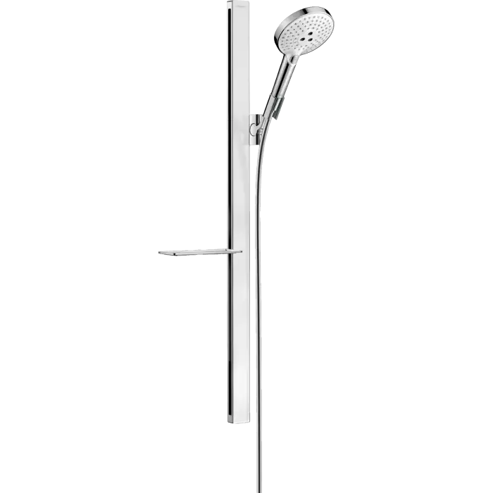 Sprawdzony wybór - Raindance select s zestaw prysznicowy 120 3jet z drążkiem 90 cm i półką biały/chrom 27648400