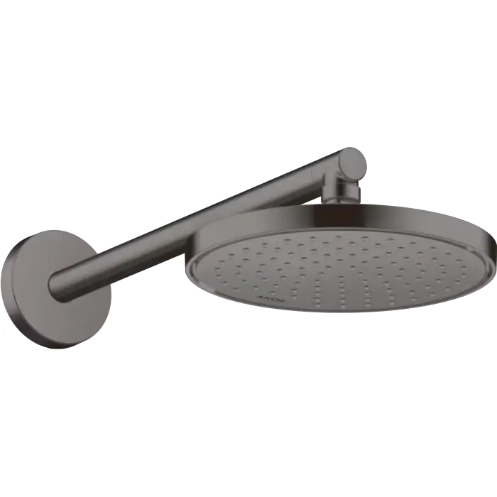 Klienci polecają | Showersolutions głowica prysznicowa 220 1jet ecosmart czarny chrom szczotkowany 35383340