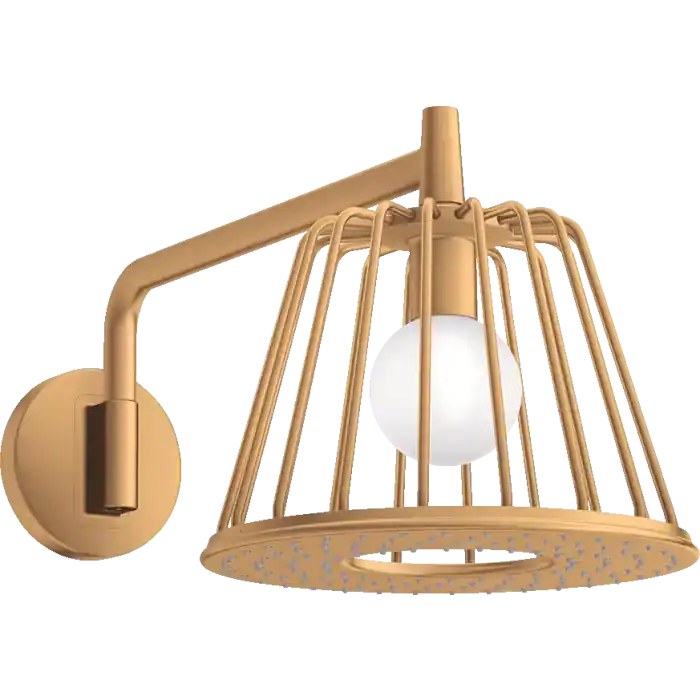 Oszczędź | Lampshower/nendo lampshower 275 1jet z ramieniem prysznicowym złoty optyczny szczotkowany 26031250