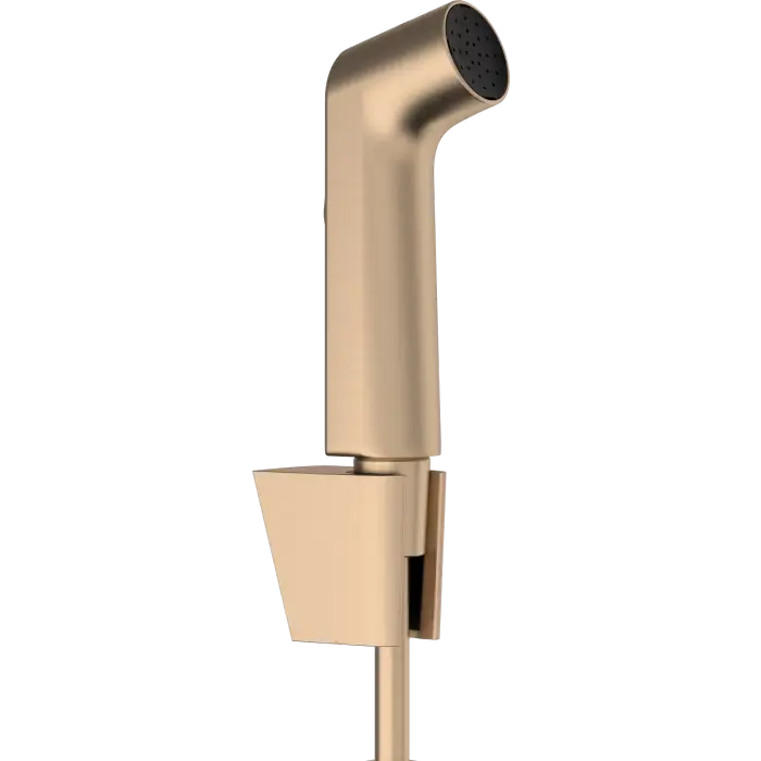 Hit - Główka prysznicowa bidette (bidetka) 1jet s ecosmart z uchwytem porter s i wężem prysznicowym 125 cm brąz szczotkowany 29238140