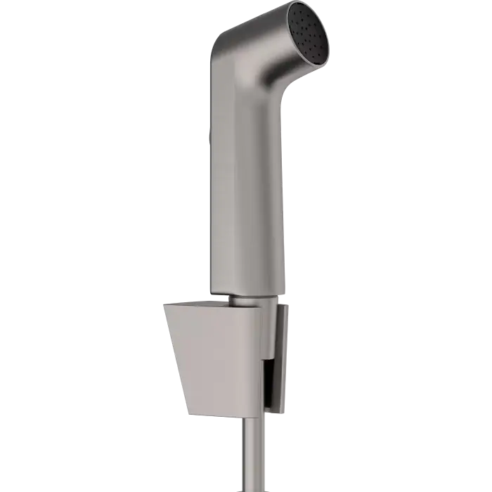 Główka prysznicowa bidette (bidetka) 1jet s ecosmart z uchwytem porter s i wężem prysznicowym 125 cm czarny chrom szczotkowany 29238340 - Łatwe zamówienie