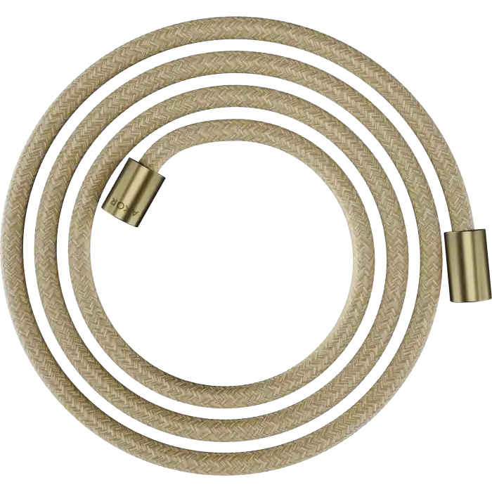 Showersolutions wąż prysznicowy 2 m z nakrętkami cylindrycznymi, tekstylny mosiądz szczotkowany 28291950 - Zostało kilka sztuk