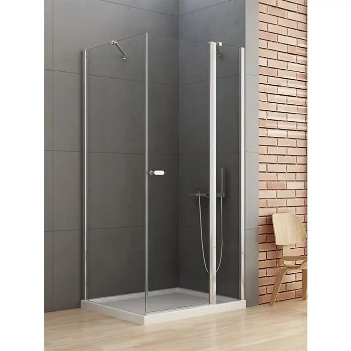 Kabina prysznicowa new soleo 1d prostokątna u 110x80x195 szkło czyste 6mm active shield 2.0 - z elementem stałym K-0400 - Premium