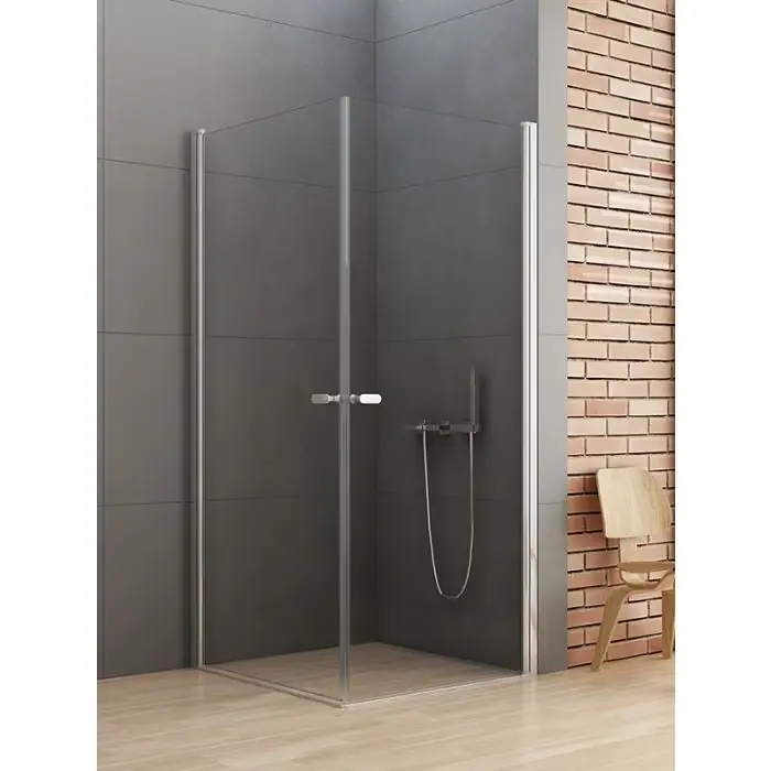 Kabina prysznicowa new soleo 2d prostokątna u 90x100x195 szkło czyste 6mm active shield 2.0 wahadłowe D-0141A/D-0142A - Premium