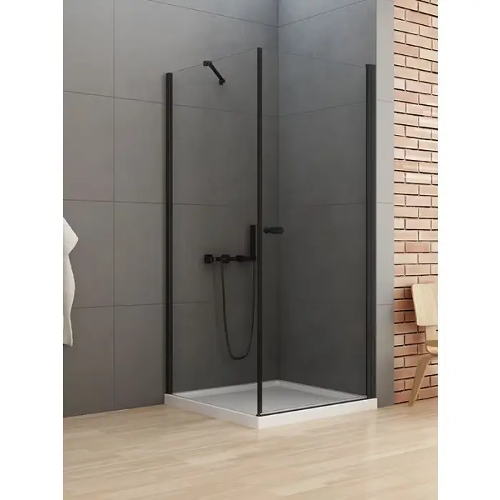 Kabina prysznicowa new soleo black 1d prostokątna u 90x100x195 szkło czyste 6mm active shield 2.0 - wsp. równoległy D-0231A/D-0116B-WP | Produkt ceniony przez klientów