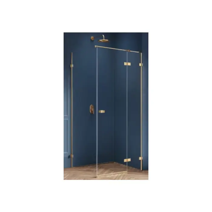 Oferta promocyjna - Kabina prysznicowa avexa gold brushed 1d prostokątna p 80x100x200 szkło czyste 6mm active shield 2.0 EXK-1735