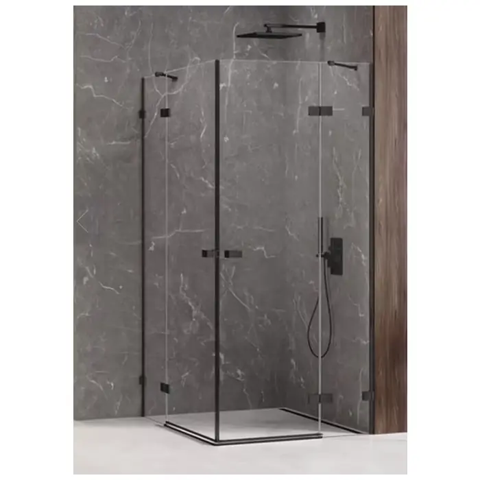 Kup online | Kabina prysznicowa avexa black 2d kwadratowa 90x90x200 szkło czyste 6mm active shield 2.0 EXK-1613
