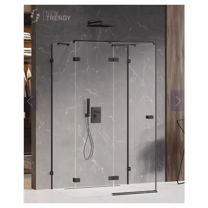 Kabina prysznicowa avexa black 1d prostokątna przyścienna p 100x90x200 szkło czyste 6mm active shield 2.0 EXK-2639 | Szybka dostawa