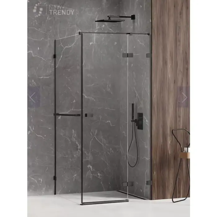 Produkt wysokiej jakości - Nz4 kabina prysznicowa avexa black 1d prostokątna l 90x100x200 szkło czyste 6mm active shield 2.0 wieszak EXK-2544