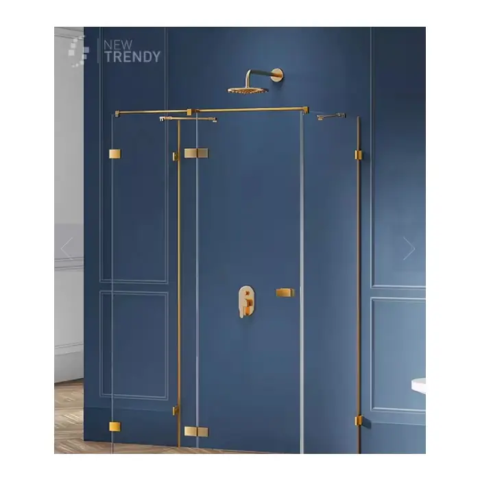 Wyprzedaż - Kabina prysznicowa avexa gold brushed 1d prostokątna przyścienna p 110x90x200 szkło czyste 6mm active shield 2.0 EXK-3120