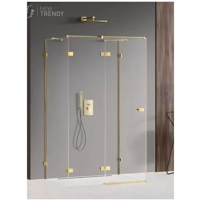 Jakość premium | Kabina prysznicowa avexa gold shine 1d prostokątna przyścienna l 80x110x200 szkło czyste 6mm active shield 2.0 EXK-2098