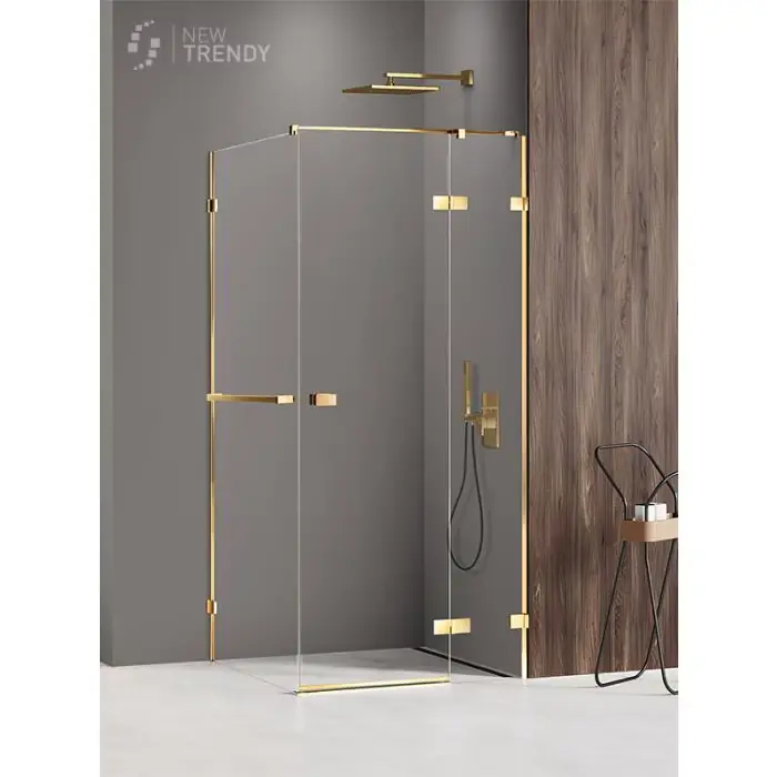 Nz4 kabina prysznicowa avexa gold shine 1d prostokątna l 120x80x200 szkło czyste 6mm active shield 2.0 wieszak EXK-3187 | Produkt wysokiej jakości