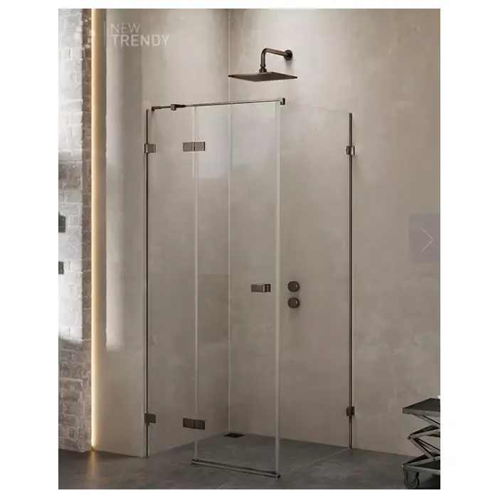Końcówka serii - Kabina prysznicowa avexa gunmetal brushed 1d prostokątna l 120x90x200 szkło czyste 6mm active shield 2.0 EXK-3344