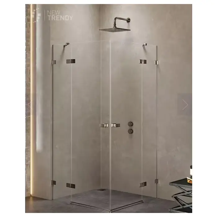 Kabina prysznicowa avexa gunmetal brushed 2d kwadratowa 100x100x200 szkło czyste 6mm active shield 2.0 EXK-3390 | Okazja dnia