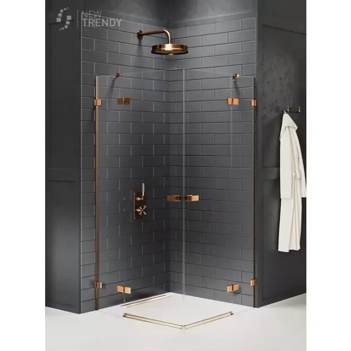 Bardzo popularny produkt | Kabina prysznicowa avexa copper 2d prostokątna 100x90x200 szkło czyste 6mm active shield 2.0 EXK-3676
