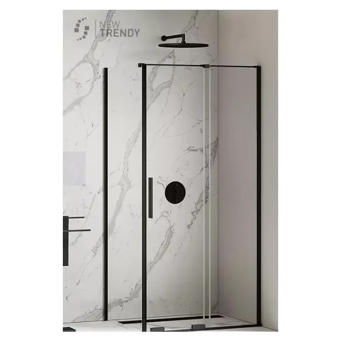 Dobra cena | Kabina prysznicowa smart black 1d prostokątna u 100x80x200 szkło czyste 8mm active shield 2.0 EXK-4124