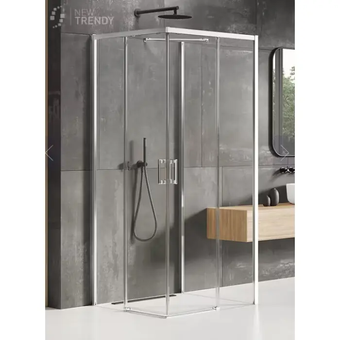 Bezpośrednio z fabryki | Nz2 kabina prysznicowa prime 2d prostokątna przyścienna l 90x70x200 szkło czyste 6mm active shield 2.0 K-0900