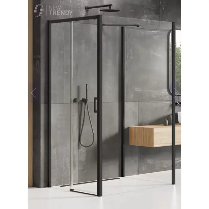 Oferta specjalna - Nz2 kabina prysznicowa prime black 1d prostokątna przyścienna p 120x110x200 szkło czyste 6mm active shield 2.0 K-1610