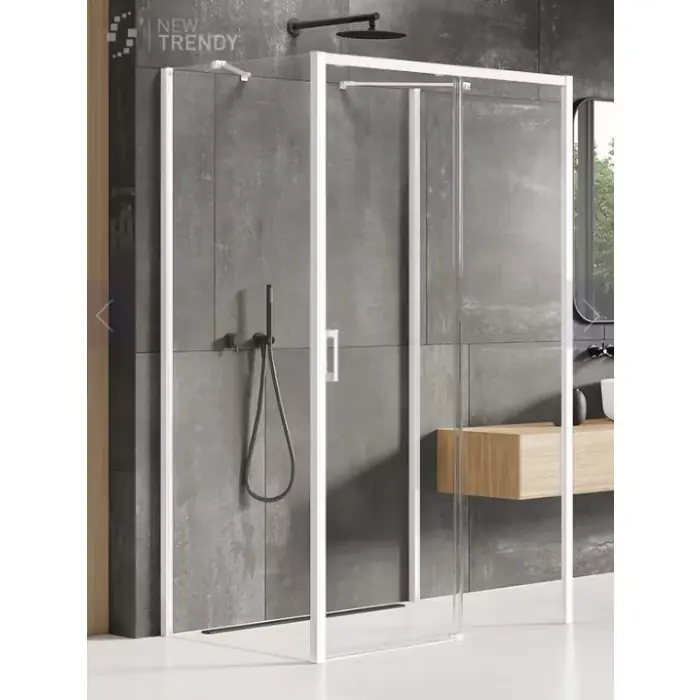 Zamów online - Nz4 kabina prysznicowa prime white 1d prostokątna przyścienna l 130x100x200 szkło czyste 6mm active shield 2.0 K-1019
