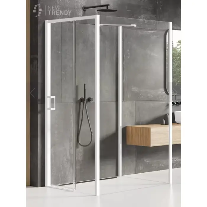 Ekspresowa dostawa | Nz4 kabina prysznicowa prime white 1d kwadratowa przyścienna p 120x120x200 szkło czyste 6mm active shield 2.0 K-1635