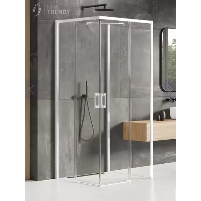 Nz4 kabina prysznicowa prime white 2d prostokątna przyścienna p 70x90x200 szkło czyste 6mm active shield 2.0 K-1537 | Bezpieczne zakupy