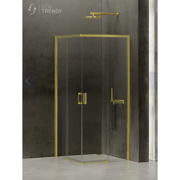Oszczędź więcej | Kabina prysznicowa prime light gold 2d prostokątna 120x90x200 szkło czyste 6mm active shield 2.0 D-0424A/D-0419A