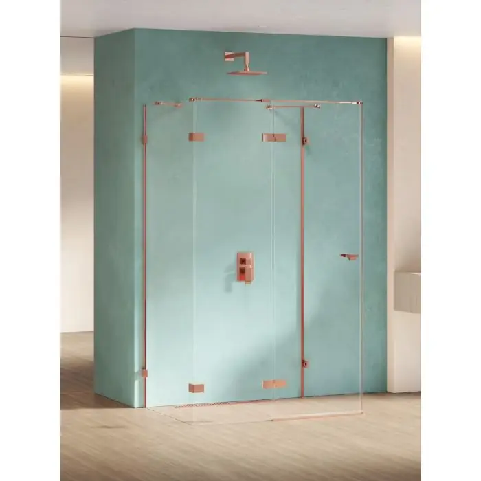 Kabina prysznicowa eventa copper shine 1d prostokątna przyścienna p 90x100x200 szkło czyste 8mm active shield 2.0 EXK-6484 | Profesjonalna jakość