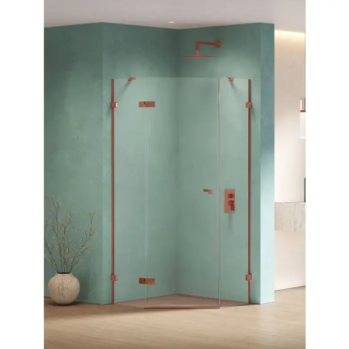 Outlet | Kabina prysznicowa eventa copper shine 1d pięciokątna p 90x90x200 szkło czyste 8mm active shield 2.0 EXK-6516