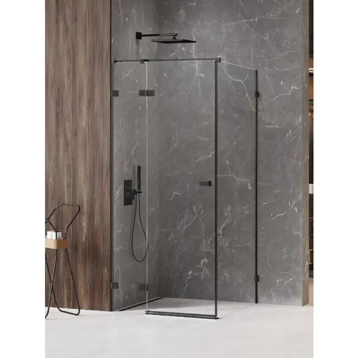 Ekspresowa wysyłka | Kabina prysznicowa avexa xr black 1d kwadratowa p 80x80x200 szkło czyste 6mm active shield 2.0 EXK-6880